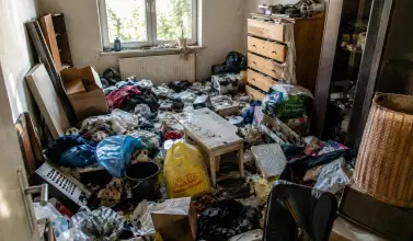 Entrümpelung nach Räumung einer Obdachlosenunterkunft in Hattingen