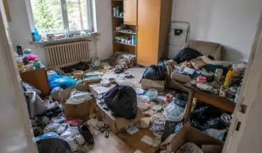Extremreinigung bei Rückständen unter Möbeln und Bodenbelägen